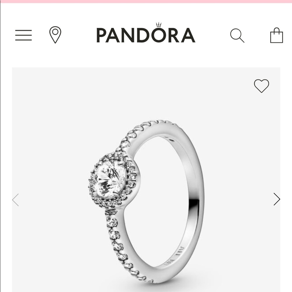 Pandora classic sparkle halo ring